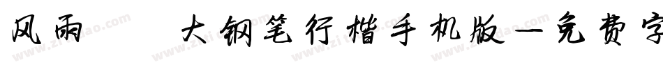 风雨  大钢笔行楷手机版字体转换